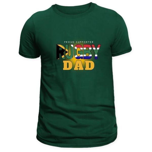 RUGBY DAD SA FLAG GREEN ROUND