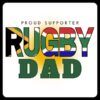 RUGBY DAD SA FLAG WHITE LOGO