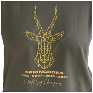 Graphic Springbok T-Shirt Ladies Khaki