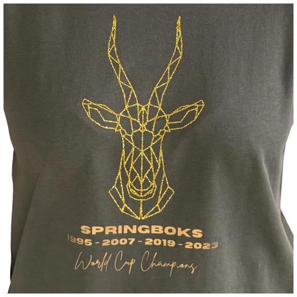 SPRINGBOK GLITTER ON KHAKI CLOSE
